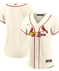 St. Louis Cardinals Womens Alternate Replica Team Jersey - Cream Mlb - Robokeg