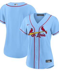 St Louis Cardinals Womens Alternate Replica Team Jersey Light Blue Mlb - Robokeg