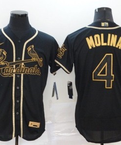 St Louis Cardinals Yadier Molina #4 2020 Mlb Black Jersey - Robokeg