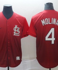 St Louis Cardinals Yadier Molina #4 2020 Mlb Gradient Red Jersey - Robokeg