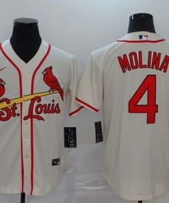 St Louis Cardinals Yadier Molina #4 2020 Mlb White Jersey A1 - Robokeg