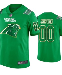 St. Patricks Day Carolina Panthers Custom Jersey Kelly Green - Mens - Robokeg