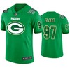 St. Patricks Day Green Bay Packers #97 Kenny Clark Jersey Kelly Green - Men - Robokeg