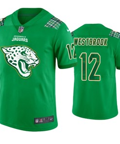 St. Patricks Day Jacksonville Jaguars #12 Dede Westbrook Jersey Kelly Green - Men - Robokeg