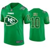 St. Patricks Day Kansas City Chiefs #10 Tyreek Hill Jersey Kelly Green - Men - Robokeg