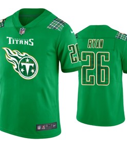 St. Patricks Day Tennessee Titans #26 Logan Ryan Jersey Kelly Green - Men - Robokeg