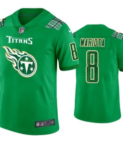 St. Patricks Day Tennessee Titans #8 Marcus Mariota Jersey Kelly Green - Men - Robokeg