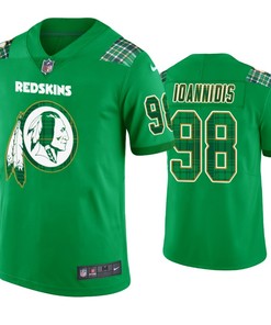 St. Patricks Day Washington Redskins #98 Matt Ioannidis Jersey Kelly Green - Men - Robokeg