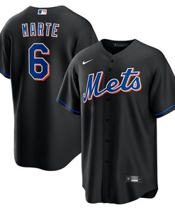 Starling Marte 6 New York Mets Alternate Player Jersey - Black - Robokeg