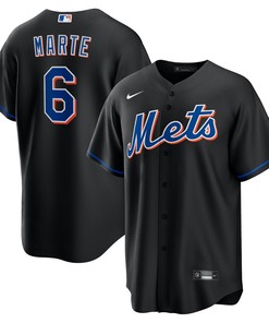 Starling Marte New York Mets Alternate Replica Player Jersey - Black Mlb - Robokeg