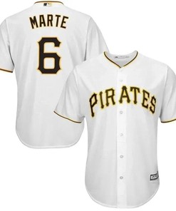 Starling Marte Pittsburgh Pirates Cool Base Player Jersey - White - Robokeg
