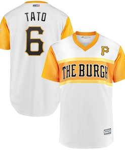 Starling Marte Tato Pittsburgh Pirates Majestic 2019 Mlb Little League Classic Player Jersey White 2019 - Robokeg