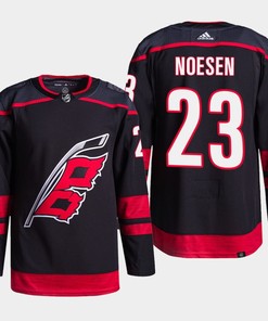 Stefan Noesen 23 Carolina Hurricanes Black Jersey Primegreen Alternate - Robokeg