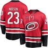 Stefan Noesen 23 Carolina Hurricanes Stanley Cup 2023 Playoffs Patch Home Breakaway Men Jersey - Red - Robokeg