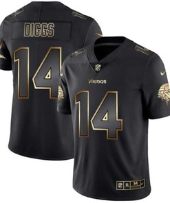 Stefon Diggs #14 Minnesota Vikings Nfl Explosion Legendary Gold Black Jersey - Robokeg