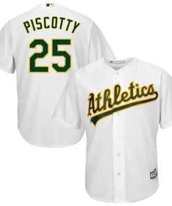 Stephen Piscotty Oakland Athletics Cool Base Player Jersey - White - Robokeg
