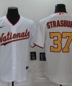 Stephen Strasburg #37 Washington Nationals 2020 Mlb White Jersey - Robokeg