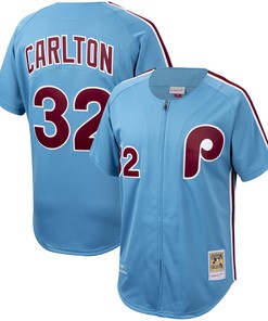 Steve Carlton Philadelphia Phillies Mitchell & Ness Cooperstown Collection Authentic Jersey - Light Blue Mlb - Robokeg