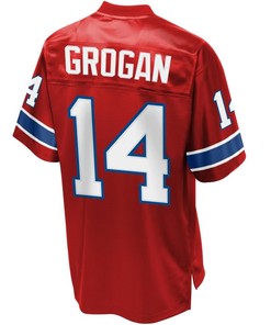 Steve Grogan New England Patriots Nfl Pro Line Retired Player Replica Jersey - Red - Robokeg