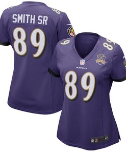 Steve Smith Sr Baltimore Ravens Nike Womens Patch Game Jersey - Purple - Robokeg