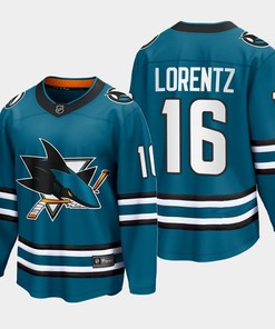 Steven Lorentz 16 San Jose Sharks 2022-23 Home The Evolve Teal Jersey - Robokeg