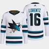 Steven Lorentz 16 San Jose Sharks White Jersey 2022-23 Away Primegreen - Robokeg