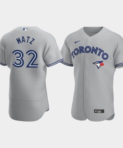 Steven Matz 32 Toronto Blue Jays Gray Road Jersey - Robokeg