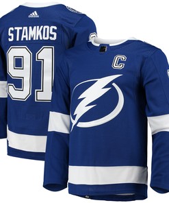 Steven Stamkos Tampa Bay Lightning Adidas Home Captain Patch Primegreen Authentic Pro Player Jersey - Blue Nhl - Robokeg