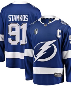 Steven Stamkos Tampa Bay Lightning Fanatics Branded Home 2022 Stanley Cup Final Breakaway Player Jersey - Blue Nhl - Robokeg