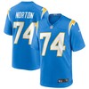 Storm Norton Los Angeles Chargers Team Game Jersey - Powder Blue Nfl - Robokeg
