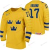 Sweden Hockey William Eklund 2022 IIHF World Junior Championship Gold Home Jersey Jersey - Robokeg