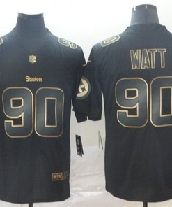 T. J. Watt #90 Pittsburgh Steelers Nfl Explosion Legendary Gold Black Jersey - Robokeg