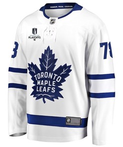 T.J. Brodie 78 Toronto Maple Leafs Stanley Cup 2023 Playoffs Patch Away Breakaway Men Jersey - White - Robokeg