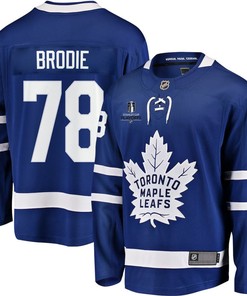 T.J. Brodie 78 Toronto Maple Leafs Stanley Cup 2023 Playoffs Patch Home Breakaway Men Jersey - Blue - Robokeg
