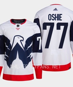 T.J. Oshie 77 Washington Capitals 2023 Jersey Stadium White Primegreen - Robokeg