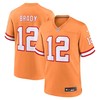 Tampa Bay Buccaneers #12 Tom Brady Throwback Game Jersey - Orange - Robokeg