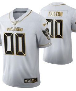 Tampa Bay Buccaneers 2021 Nfl Golden Brandedition White Jersey Gift With Custom Name Number For Buccaneers Fans - Robokeg