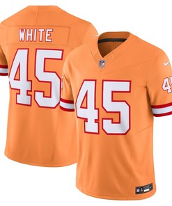 Tampa Bay Buccaneers #45 Devin White Throwback Vapor Fuse Limited Jersey - Orange - Robokeg