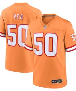 Tampa Bay Buccaneers #50 Vita Vea Throwback Game Jersey - Orange - Robokeg