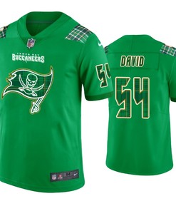Tampa Bay Buccaneers #54 Lavonte David Jersey St. Patricks Day Kelly Green Lucky - Men - Robokeg
