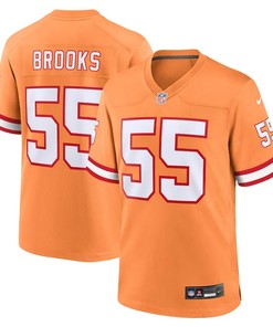 Tampa Bay Buccaneers #55 Derrick Brooks Throwback Game Jersey - Orange - Robokeg