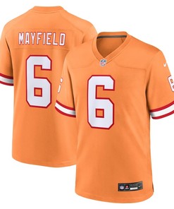 Tampa Bay Buccaneers #6 Baker Mayfield Throwback Game Jersey - Orange - Robokeg