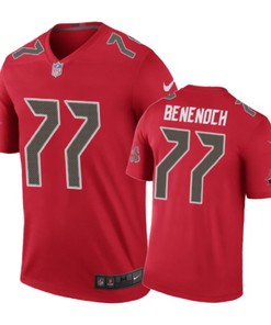 Tampa Bay Buccaneers #77 Caleb Benenoch Nike Color Rush Red Jersey - Robokeg