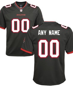 Tampa Bay Buccaneers Alternate Custom Game Jersey - Pewter Custom Jerseys Nfl - Robokeg
