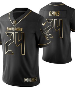 Tampa Bay Buccaneers Carlton Davis 24 2021 Nfl Golden Brandedition Black Jersey Gift For Buccaneers Fans - Robokeg