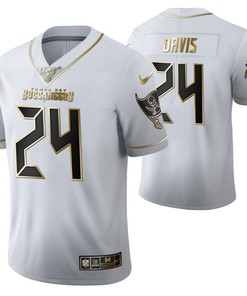 Tampa Bay Buccaneers Carlton Davis 24 2021 Nfl Golden Brandedition White Jersey Gift For Buccaneers Fans - Robokeg