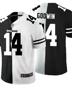 Tampa Bay Buccaneers Chris Godwin #14 Nfl 2020 Black And White Jersey - Robokeg