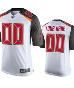 Tampa Bay Buccaneers Custom White 100th Season Vapor Limited Jersey - Robokeg