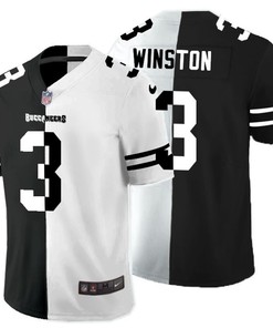 Tampa Bay Buccaneers Jameis Winston #3 Nfl 2020 Black And White Jersey - Robokeg