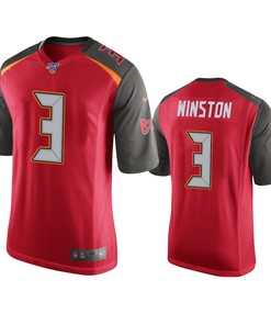 Tampa Bay Buccaneers Jameis Winston Red 100th Season Game Jersey - Robokeg